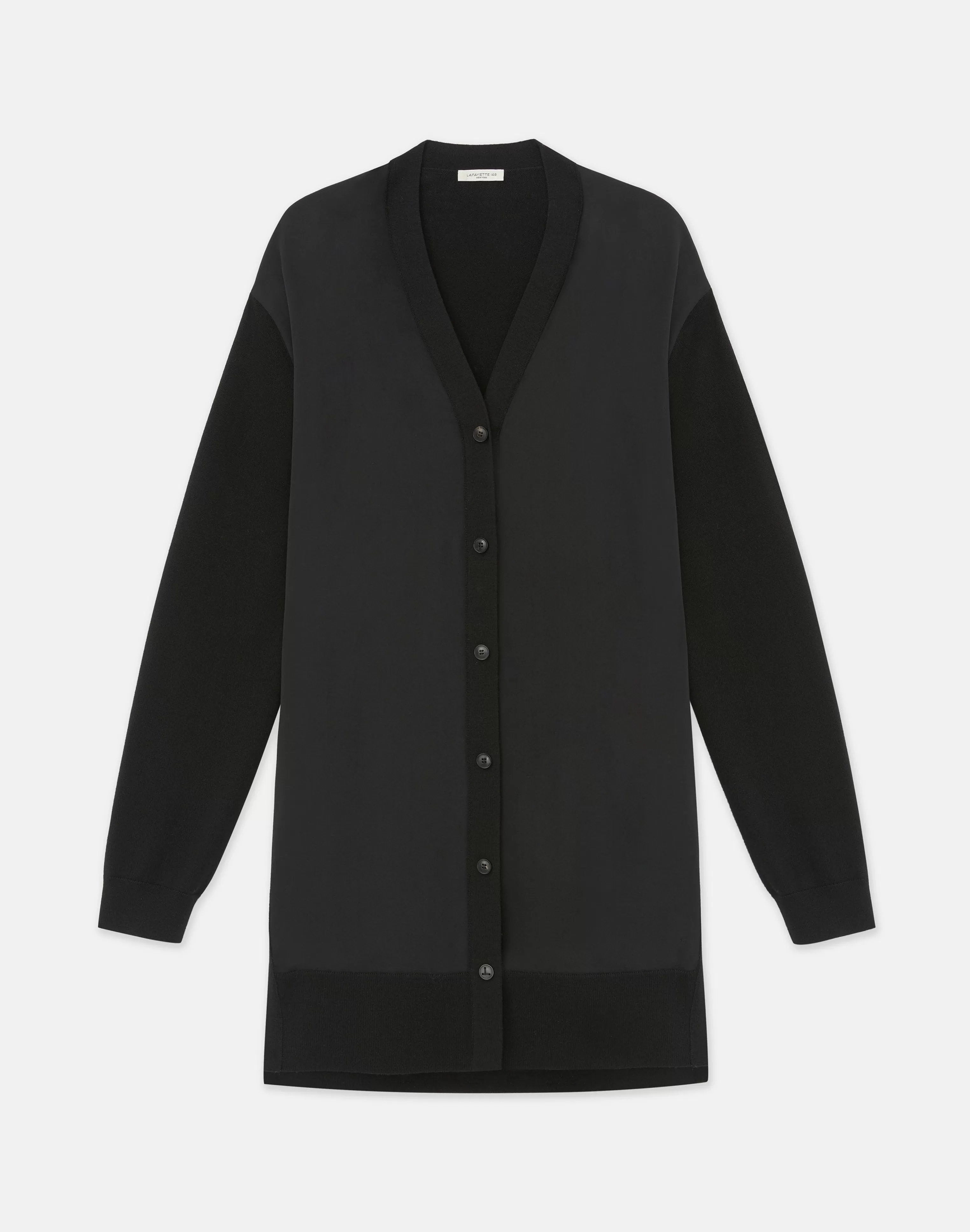 Responsible Fine Gauge Merino & Organic Silk Georgette Cardigan<Lafayette 148 New York Flash Sale