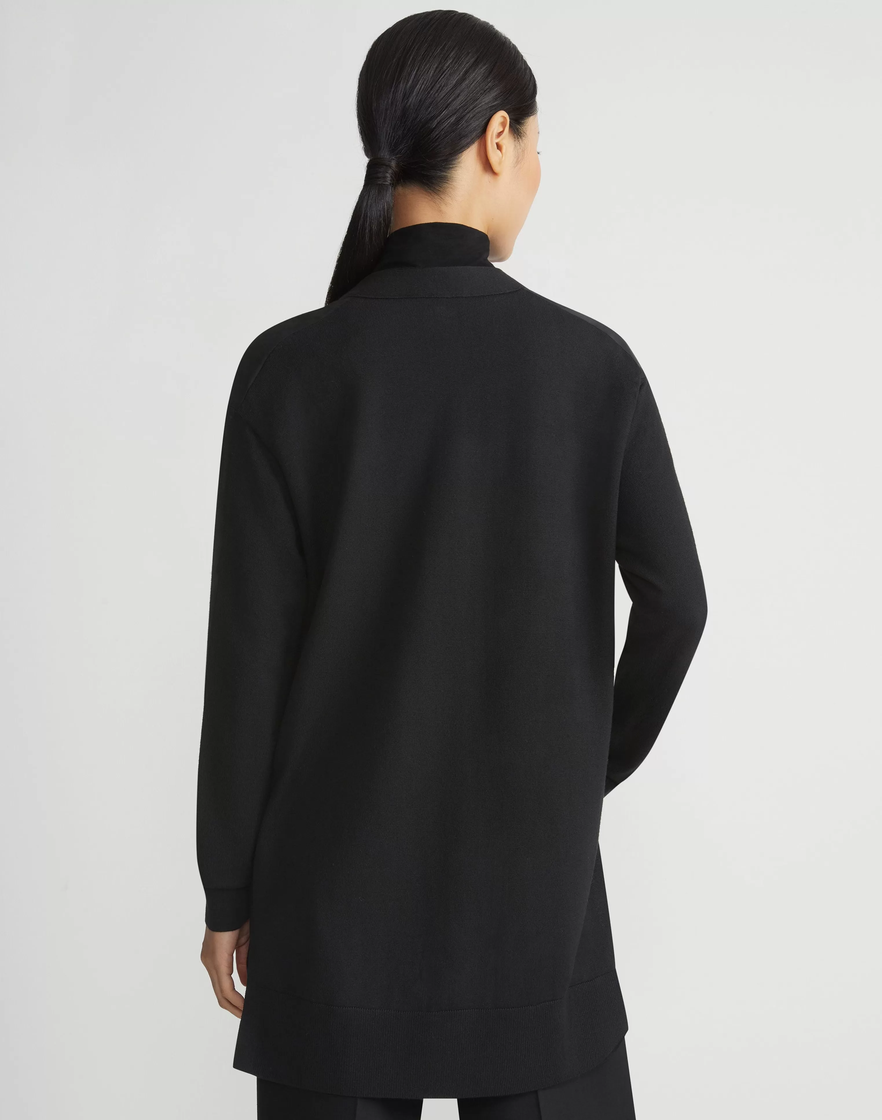 Responsible Fine Gauge Merino & Organic Silk Georgette Cardigan<Lafayette 148 New York Flash Sale