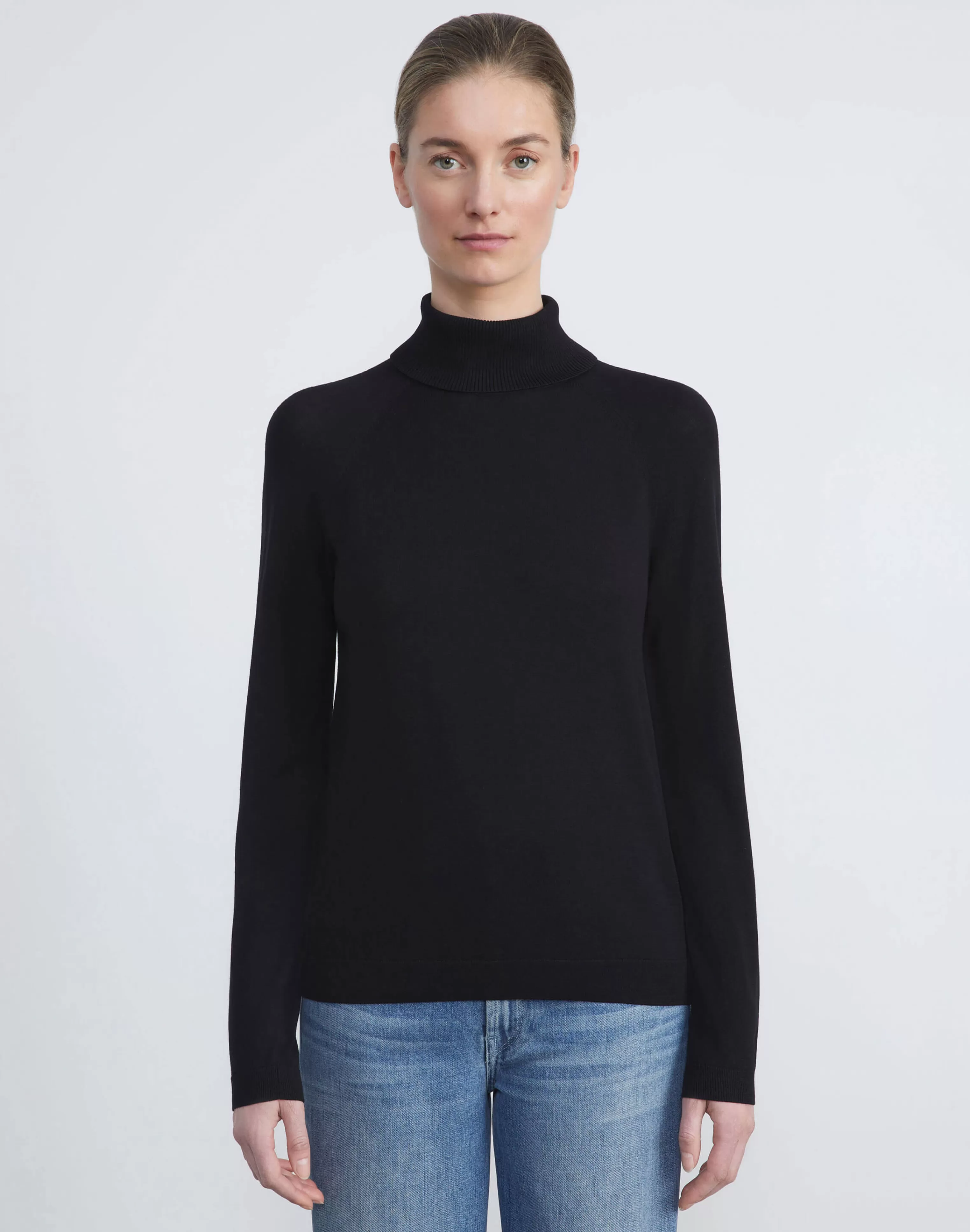 Responsible Matte Crepe Turtleneck Sweater<Lafayette 148 New York Best Sale