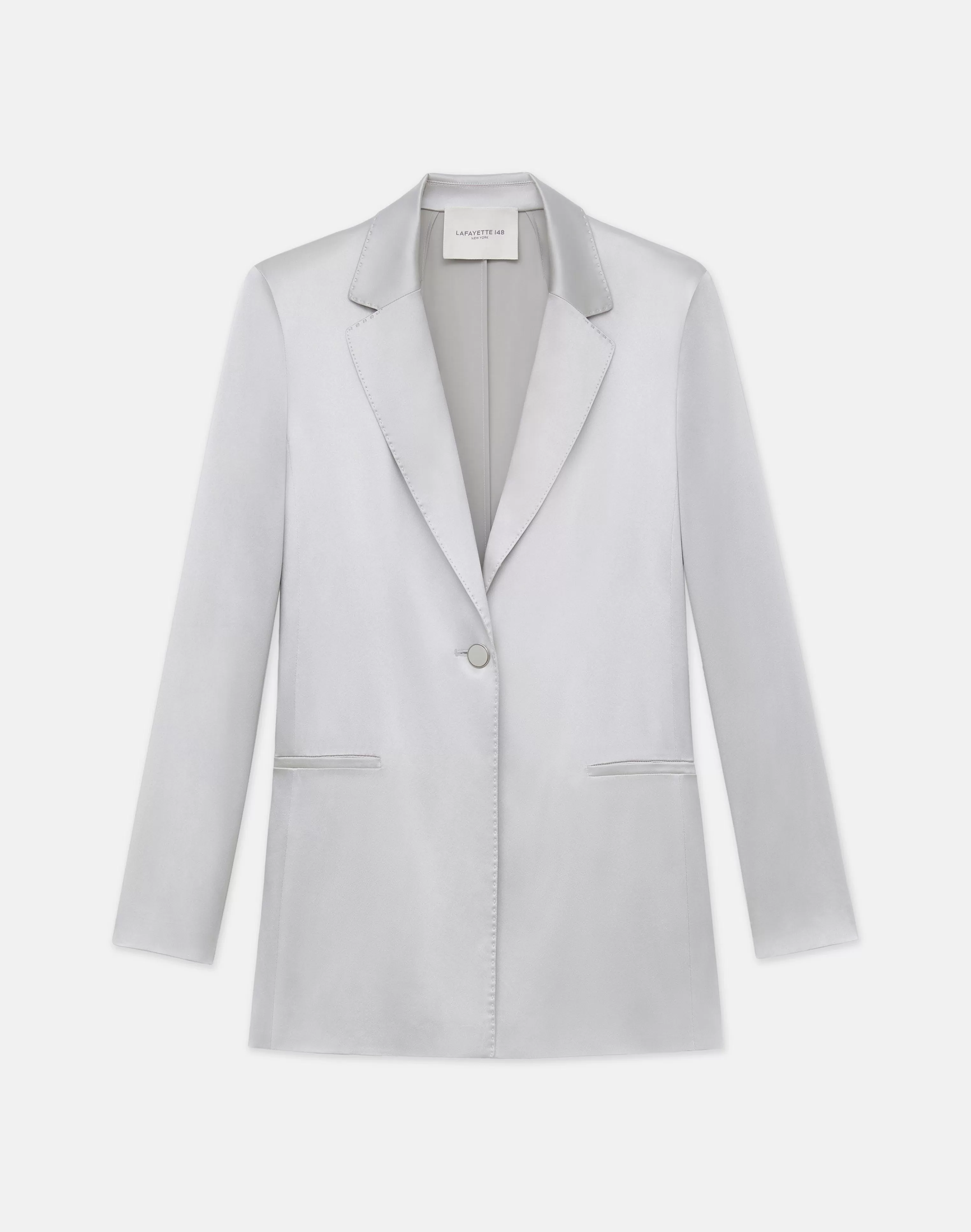 Satin Single Button Blazer<Lafayette 148 New York Best Sale