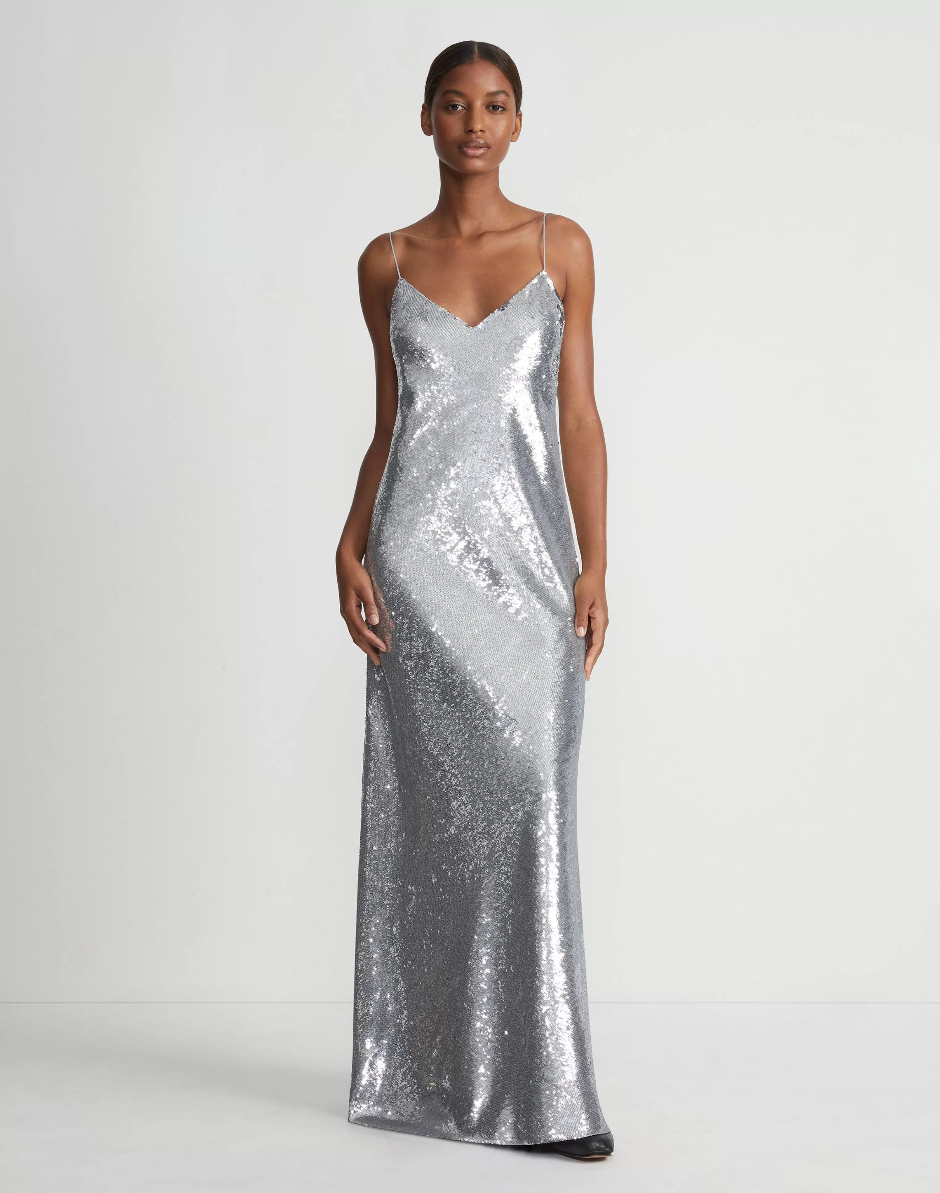 Sequin Chiffon Bias Gown<Lafayette 148 New York Cheap