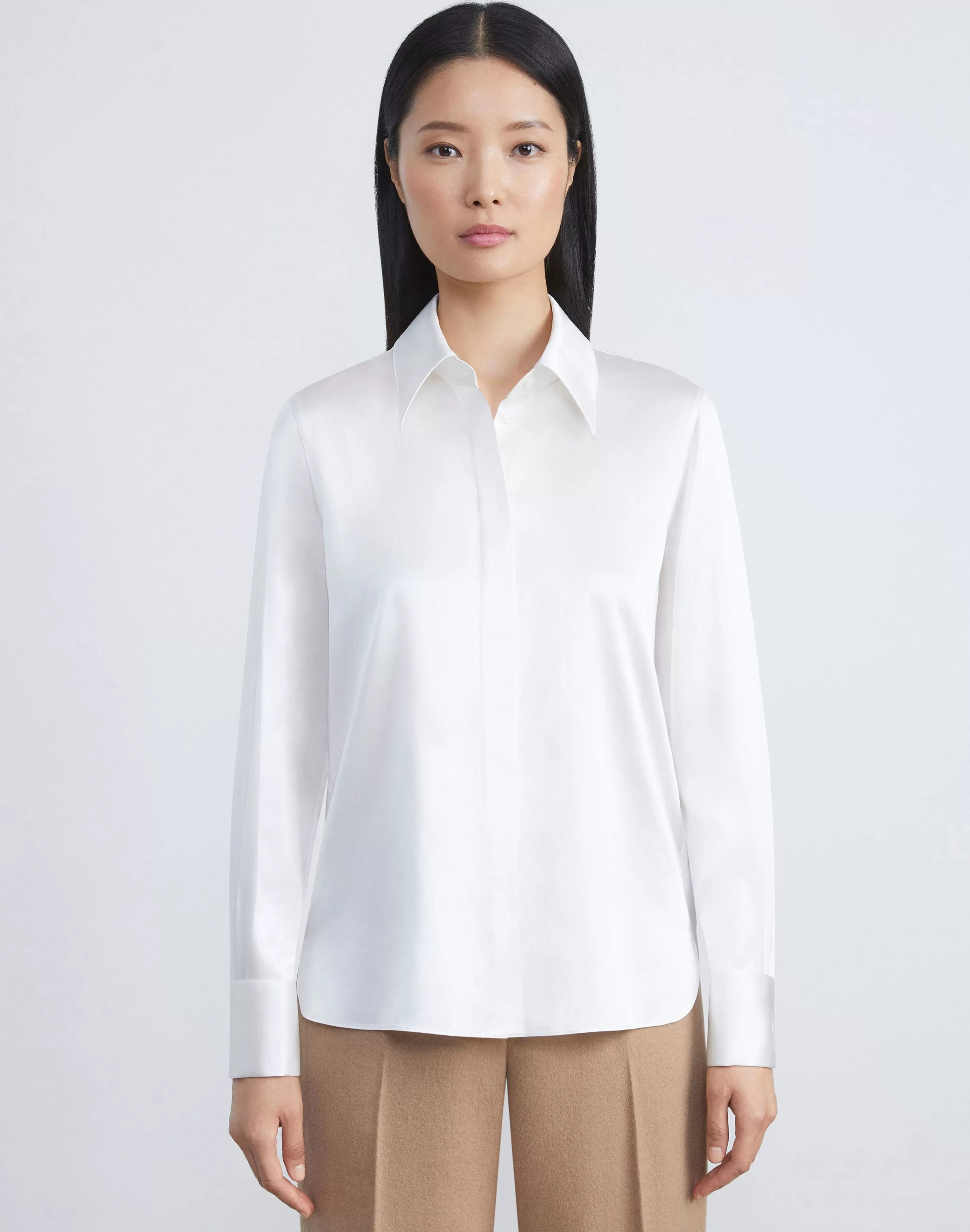 Silk Charmeuse Blouse<Lafayette 148 New York Outlet