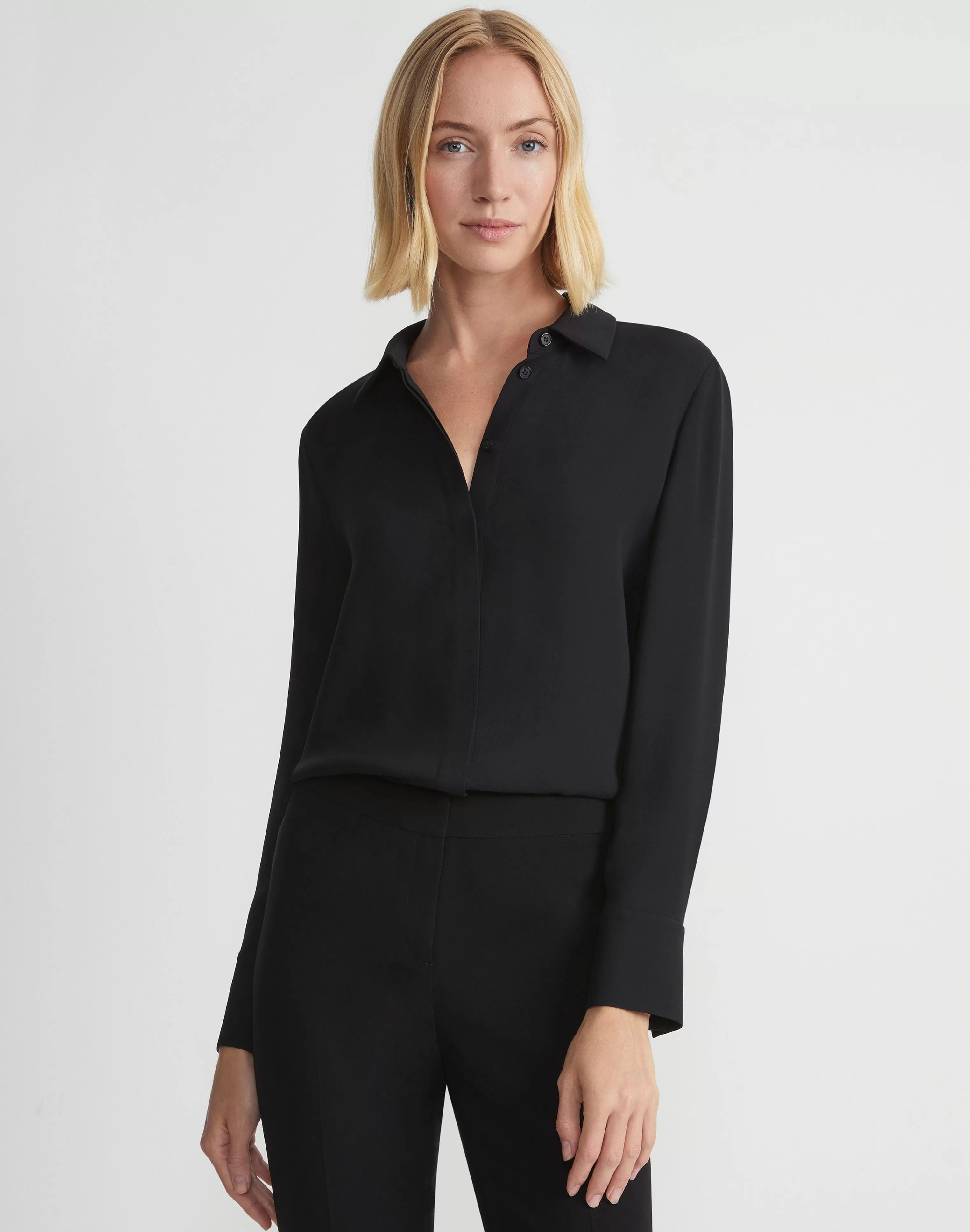 Silk Georgette Button Blouse<Lafayette 148 New York Fashion