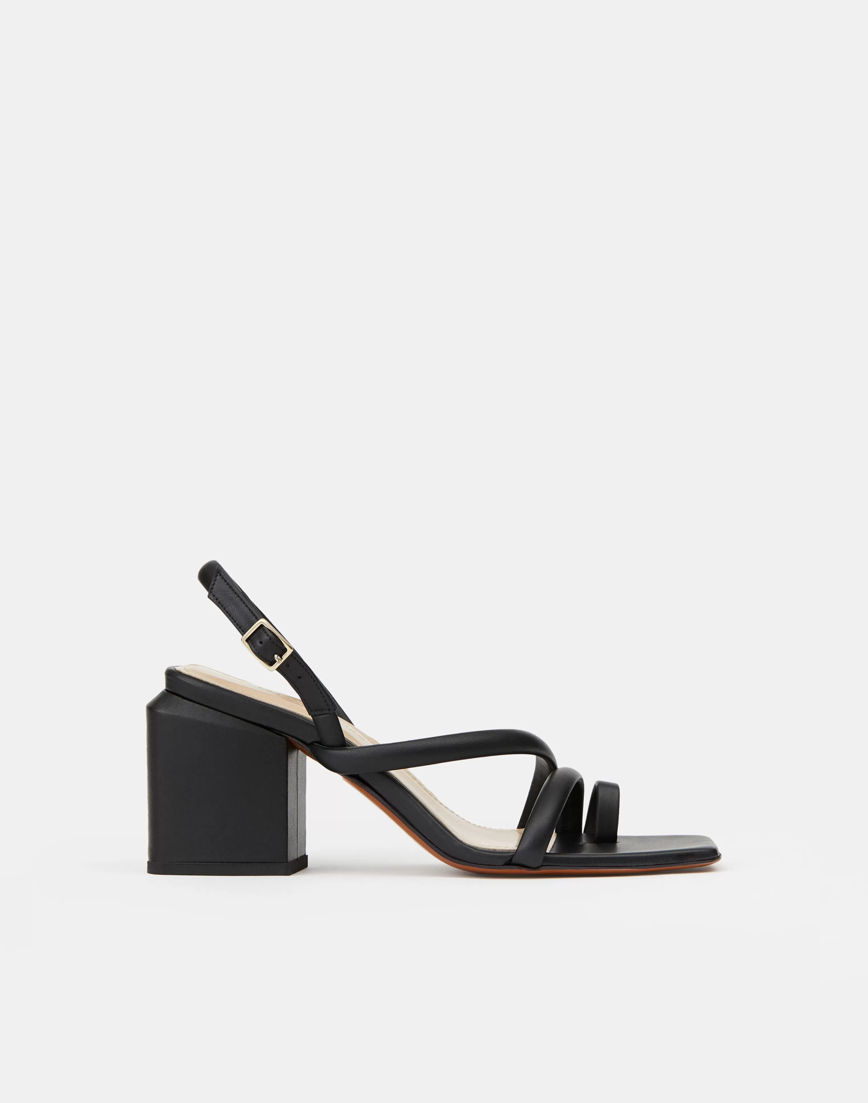 Soft Calfskin Leather Heeled City Sandal<Lafayette 148 New York Outlet