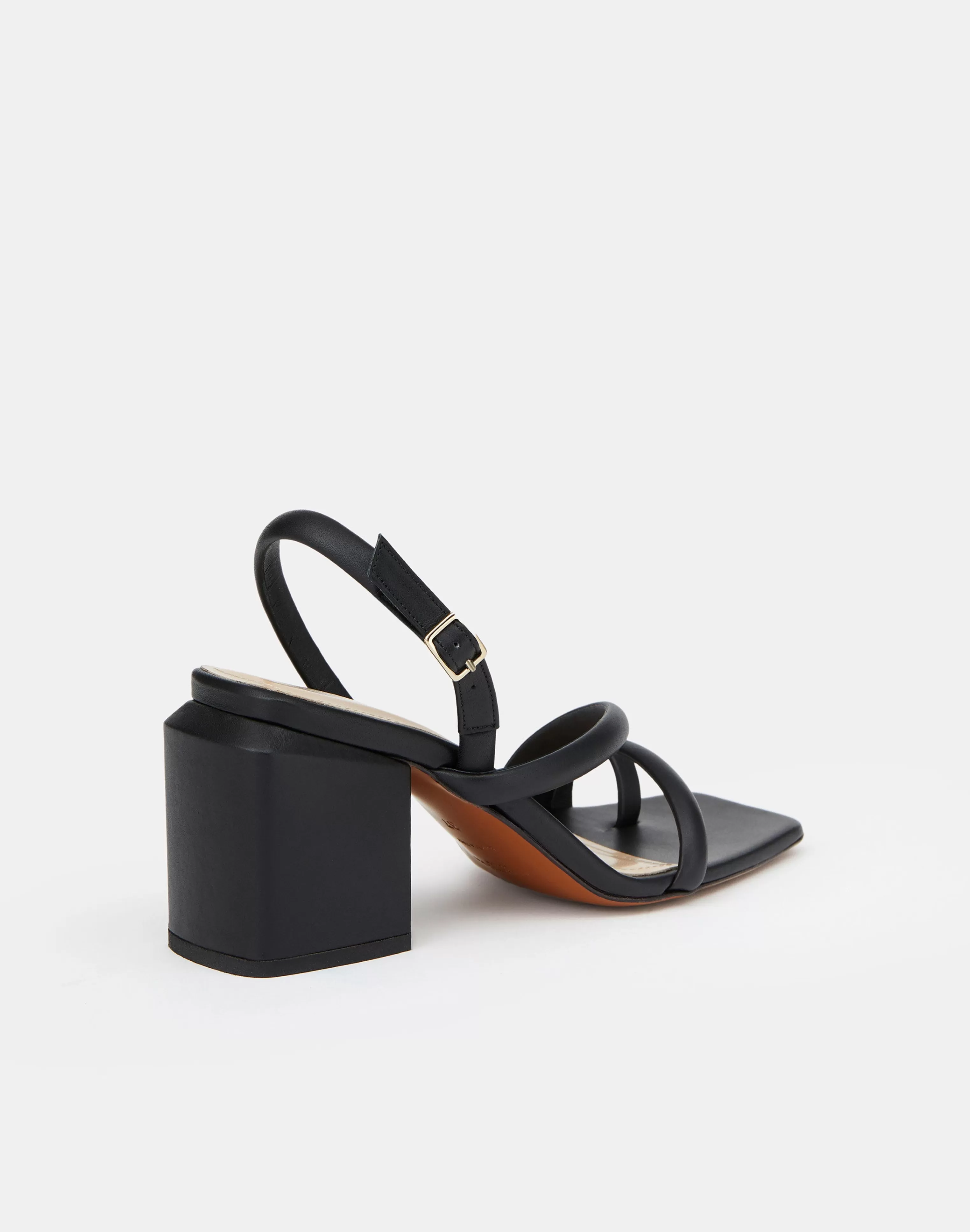 Soft Calfskin Leather Heeled City Sandal<Lafayette 148 New York Outlet