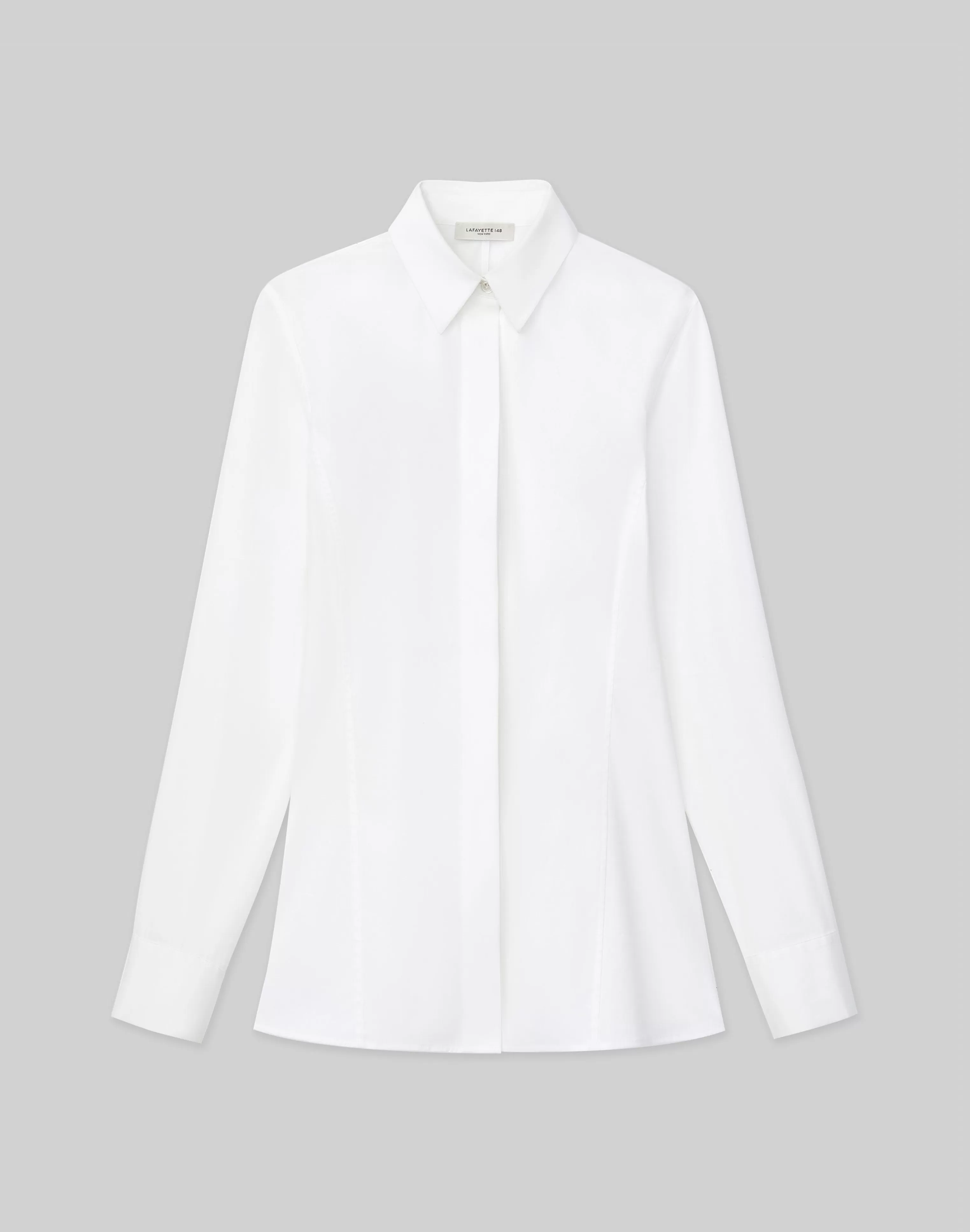 Stretch Cotton Fit & Flare Shirt<Lafayette 148 New York Store