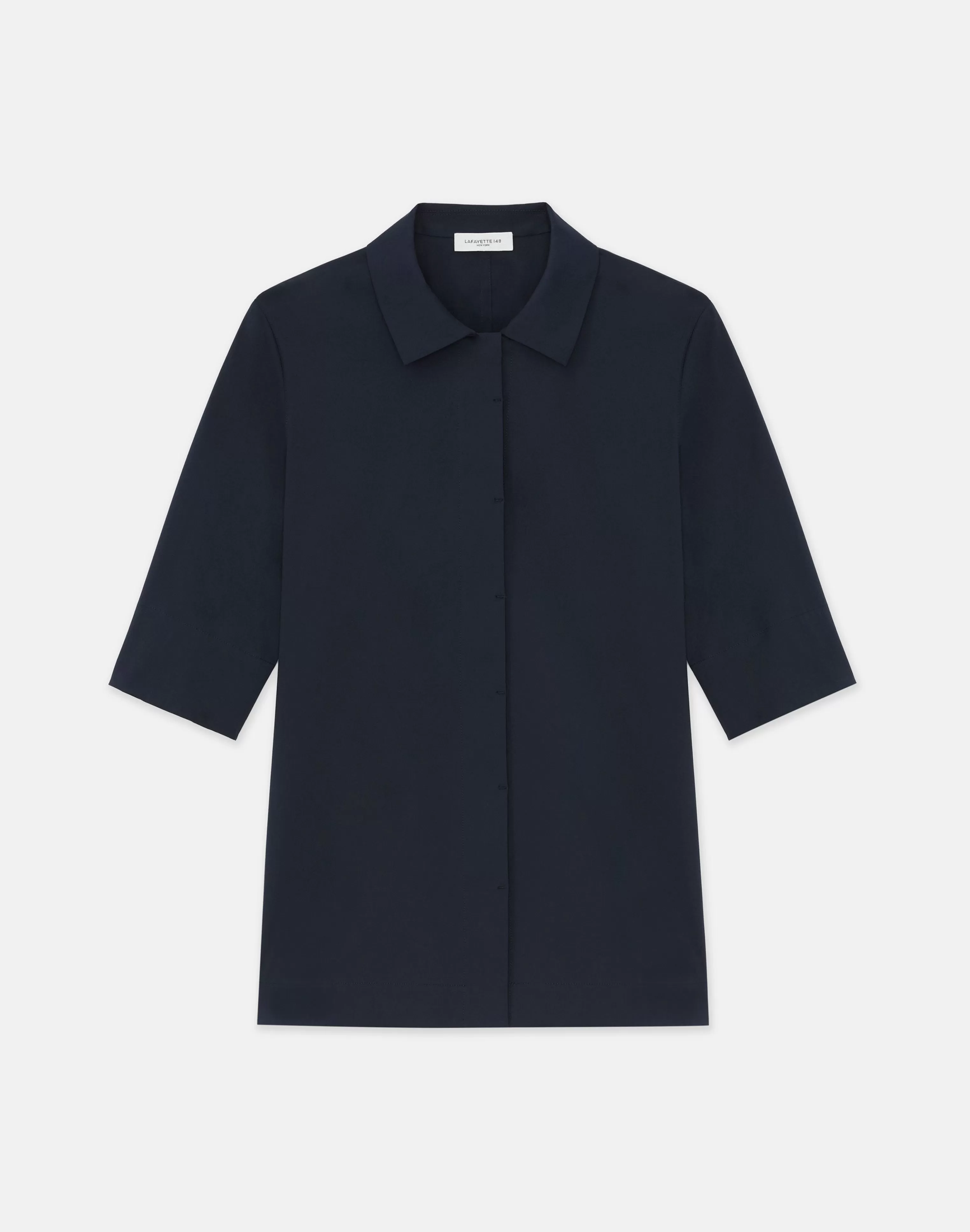 Stretch Cotton Peplum Shirt<Lafayette 148 New York Discount