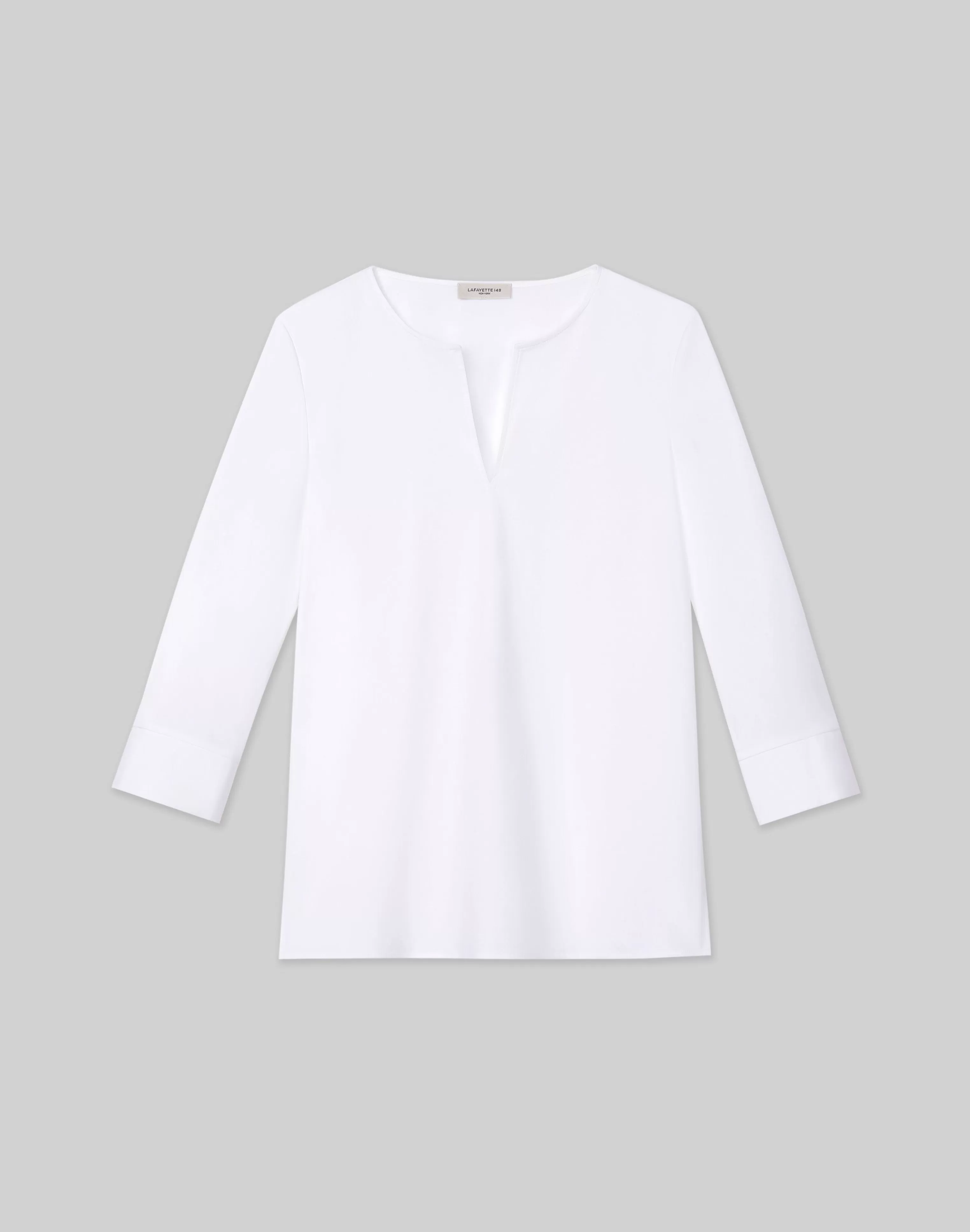 Stretch Cotton Popover Shirt<Lafayette 148 New York Discount