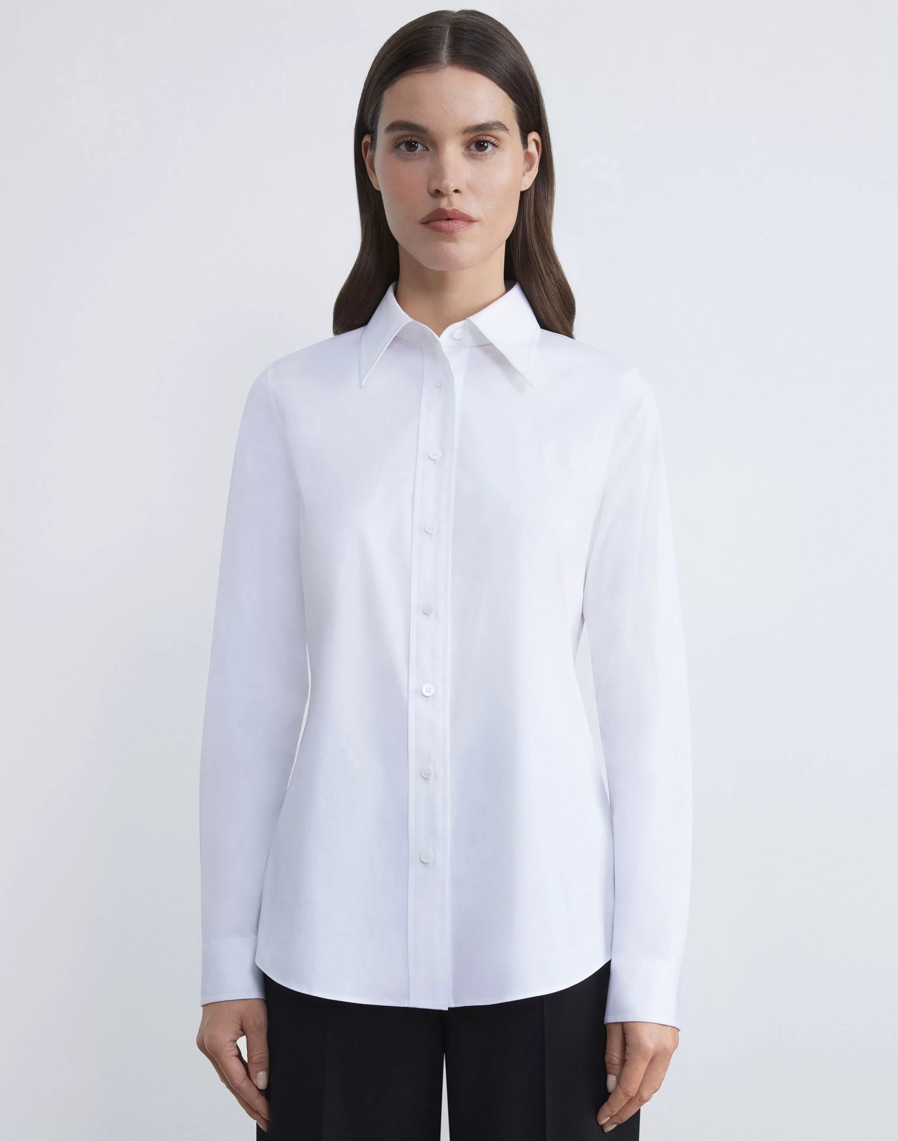 Stretch Cotton Shirt<Lafayette 148 New York Shop