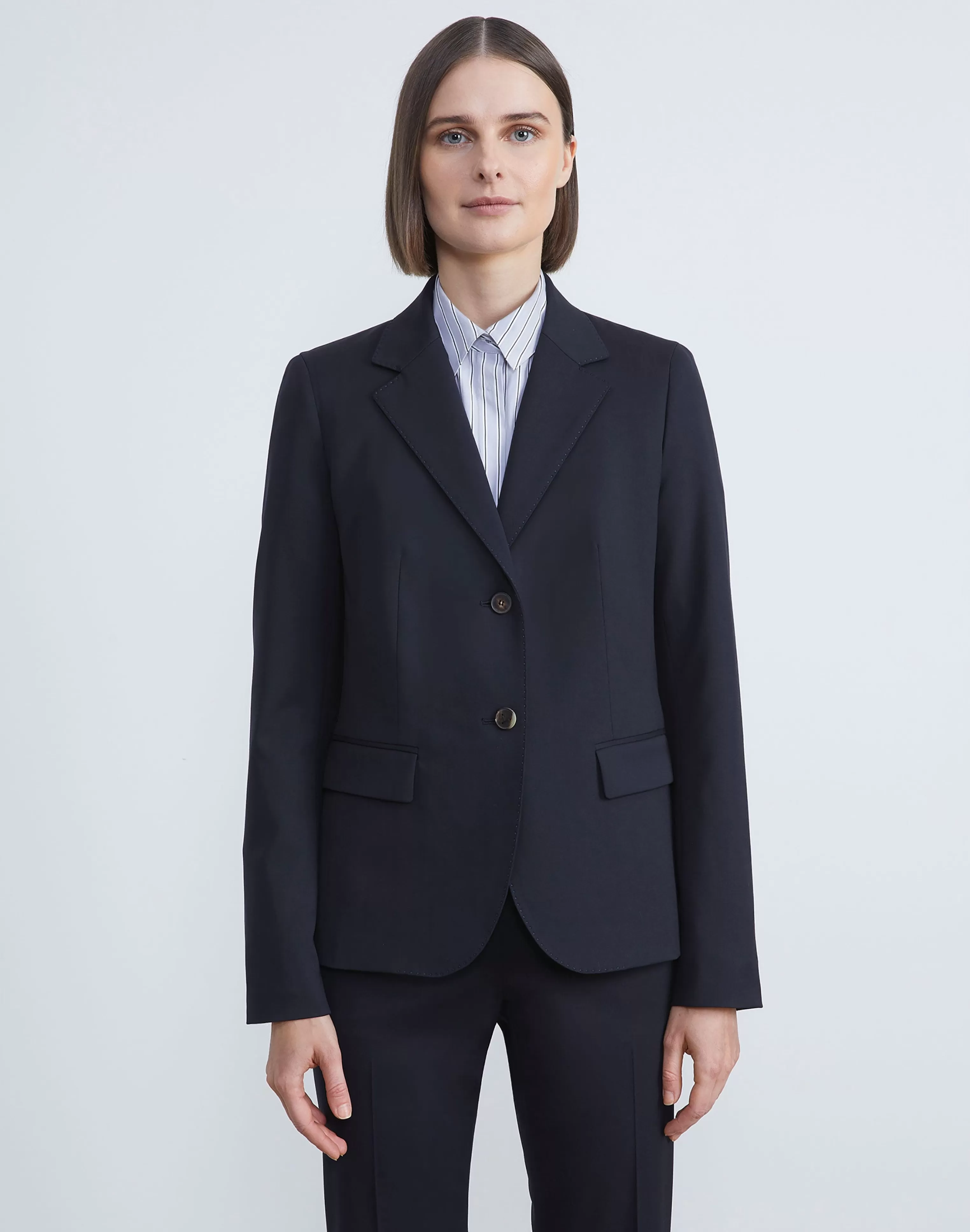 Stretch Wool Two-Button Blazer<Lafayette 148 New York Sale