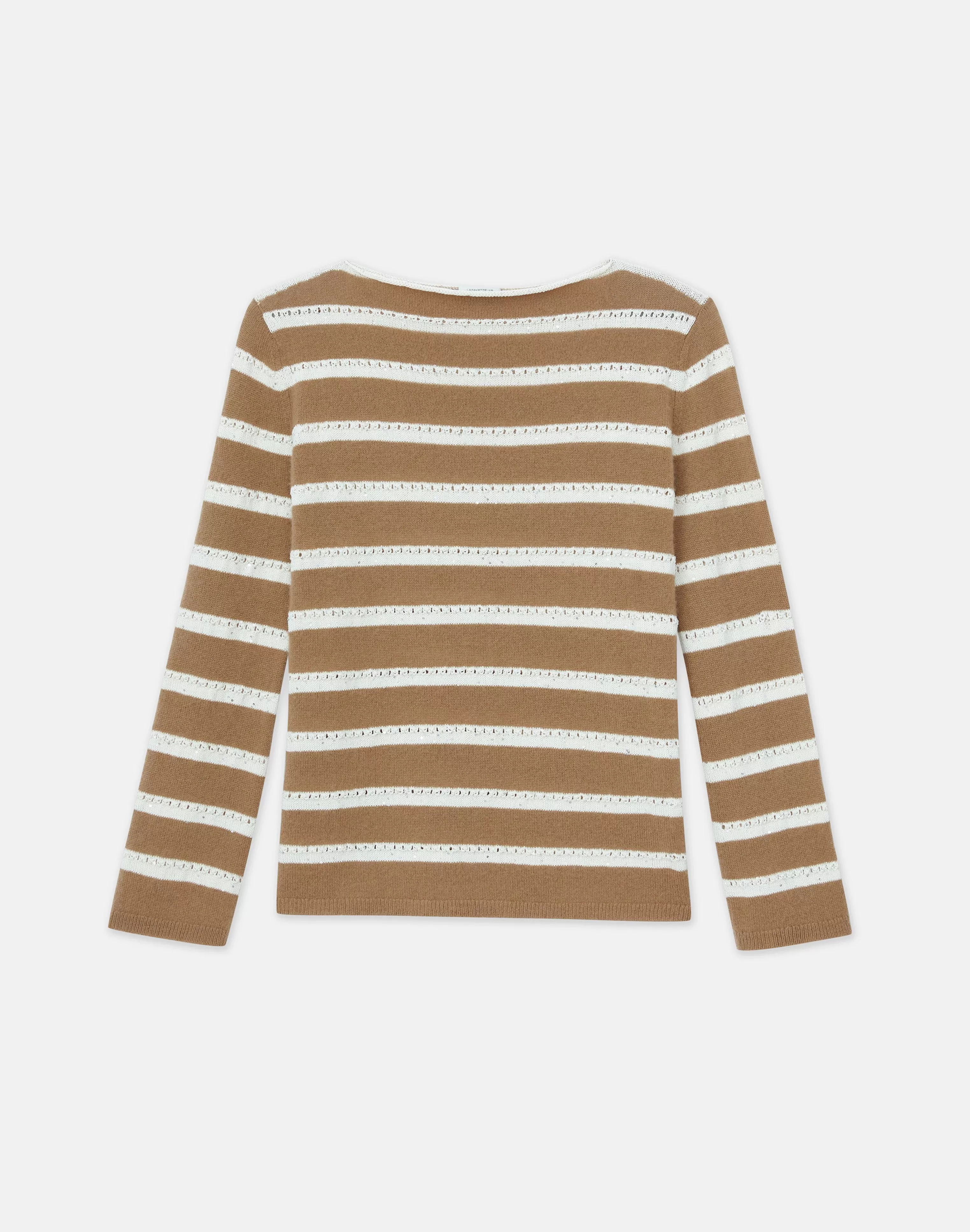 Stripe Sequined Cotton & Cashmere Sweater<Lafayette 148 New York Sale