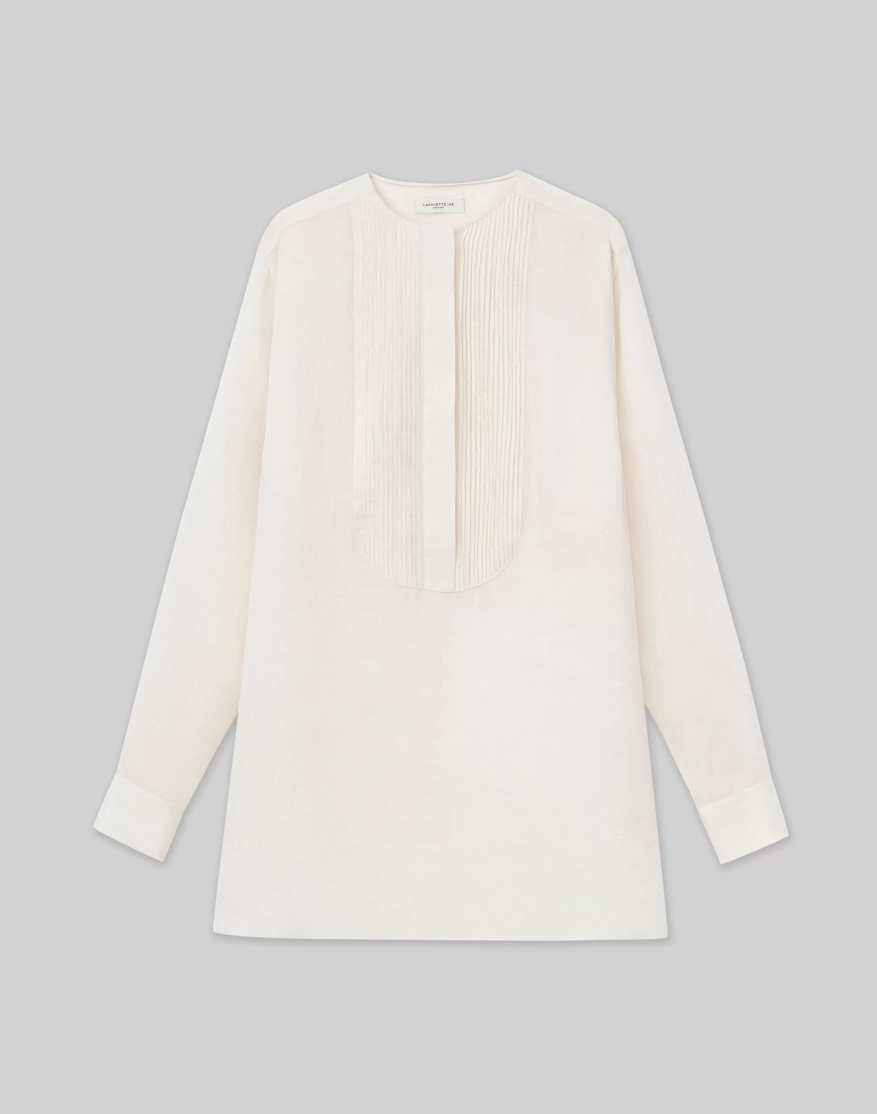 Sustainable Gemma Cloth Voile Pintuck Popover Blouse<Lafayette 148 New York Hot