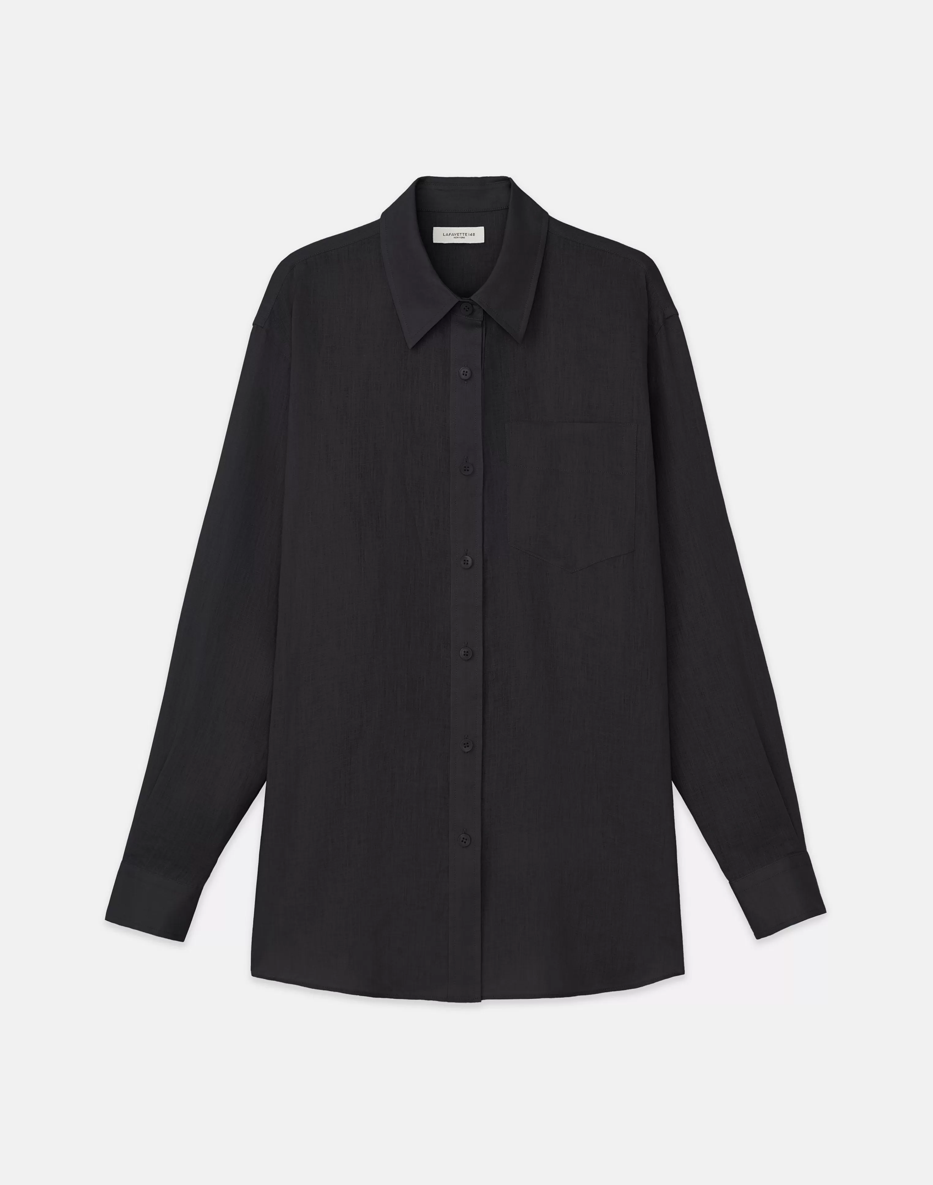 Vintage Linen Boyfriend Oversized Shirt<Lafayette 148 New York Clearance