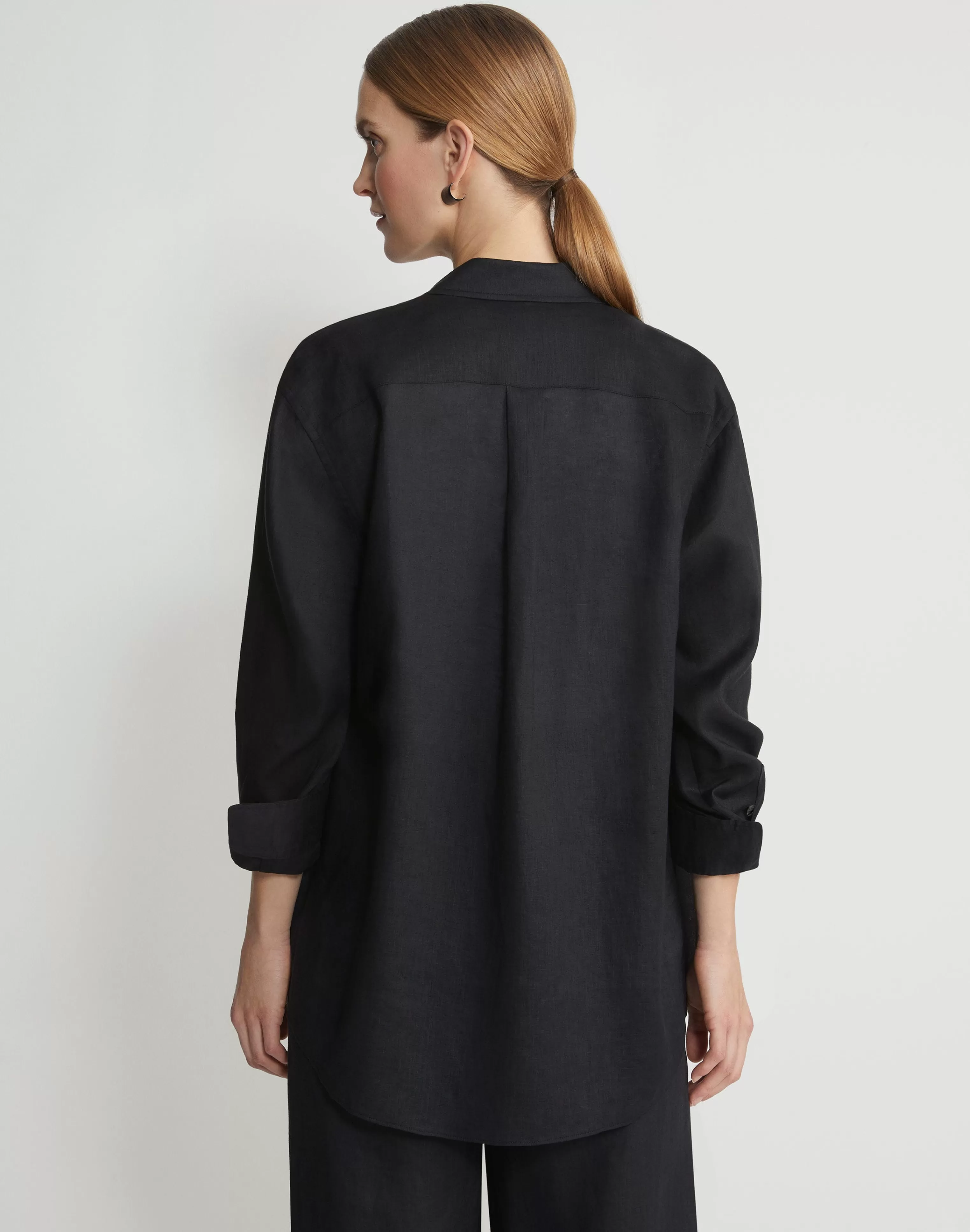 Vintage Linen Boyfriend Oversized Shirt<Lafayette 148 New York Clearance