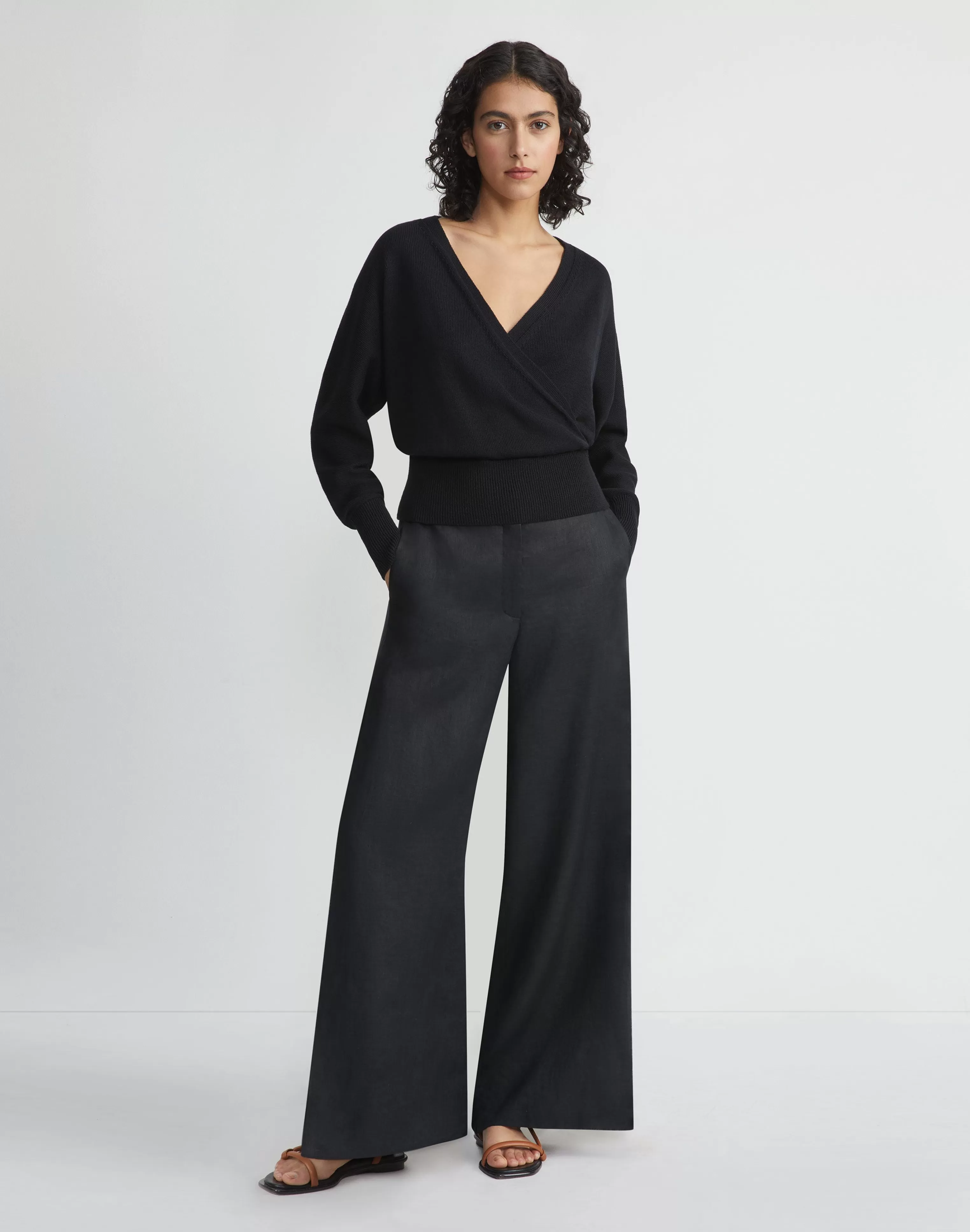 Vintage Linen Franklin Split Wide Leg Pant<Lafayette 148 New York Hot