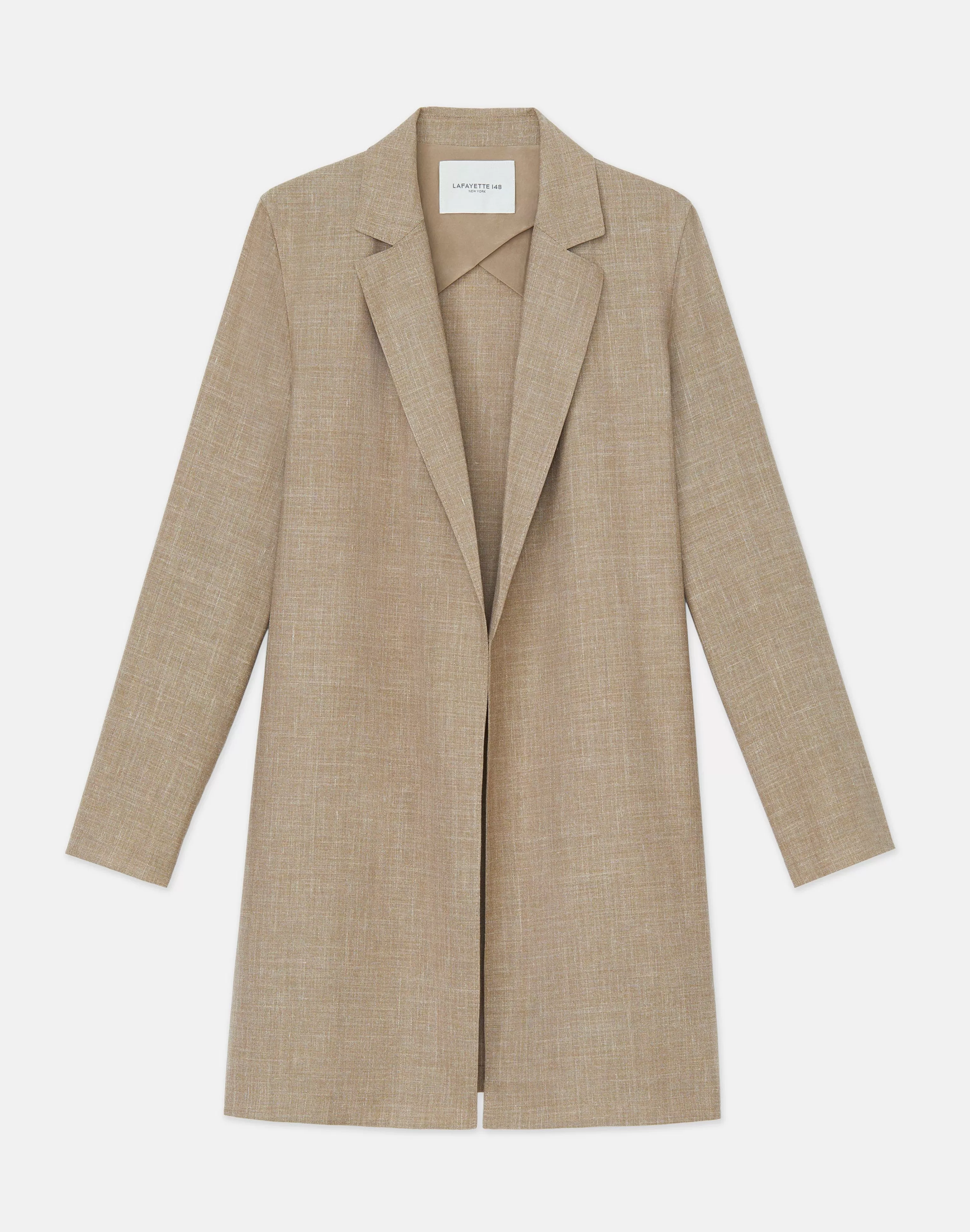 Virgin Wool Silk-Linen Open Front Jacket<Lafayette 148 New York Store