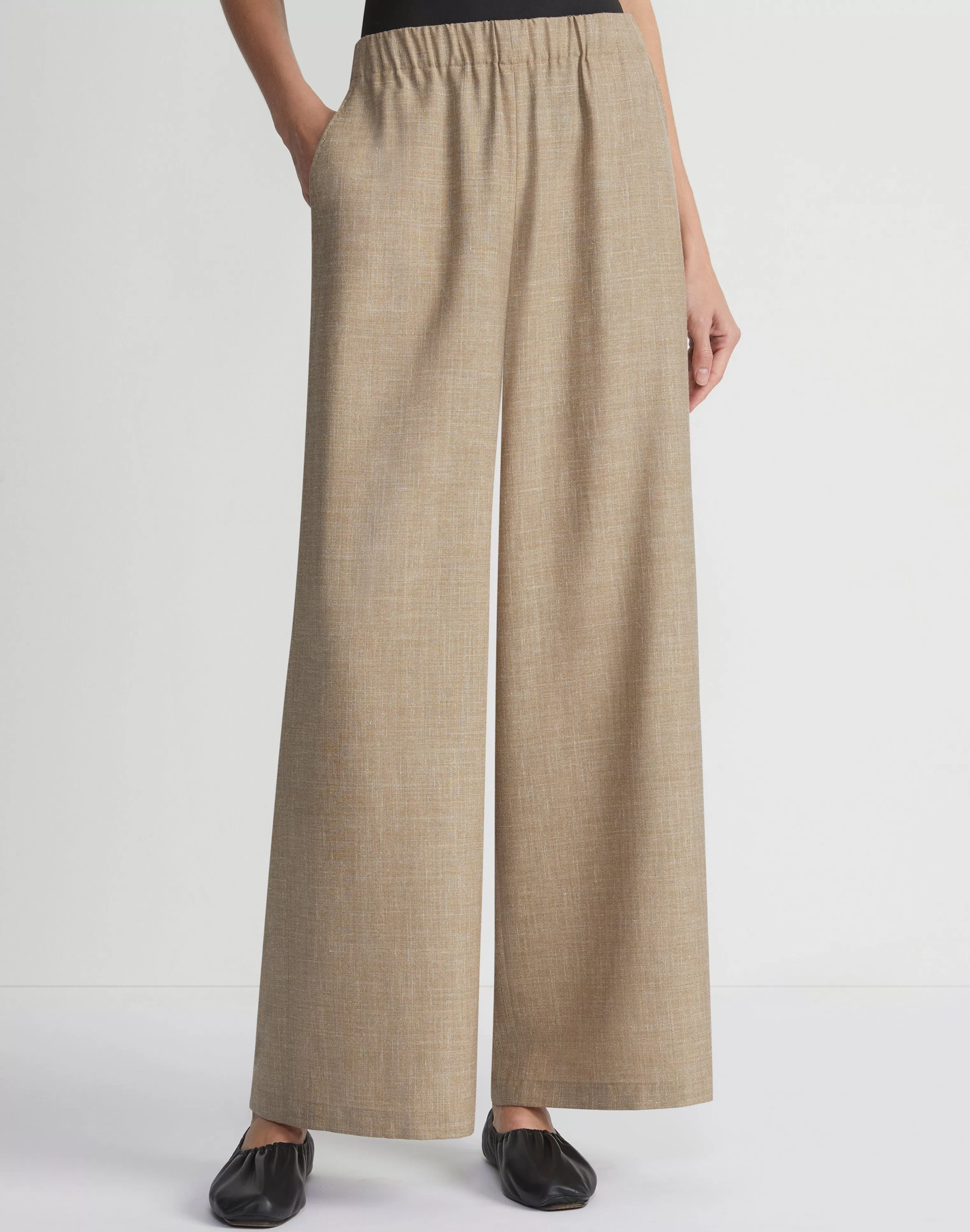 Virgin Wool Silk-Linen Riverside Pant<Lafayette 148 New York Hot