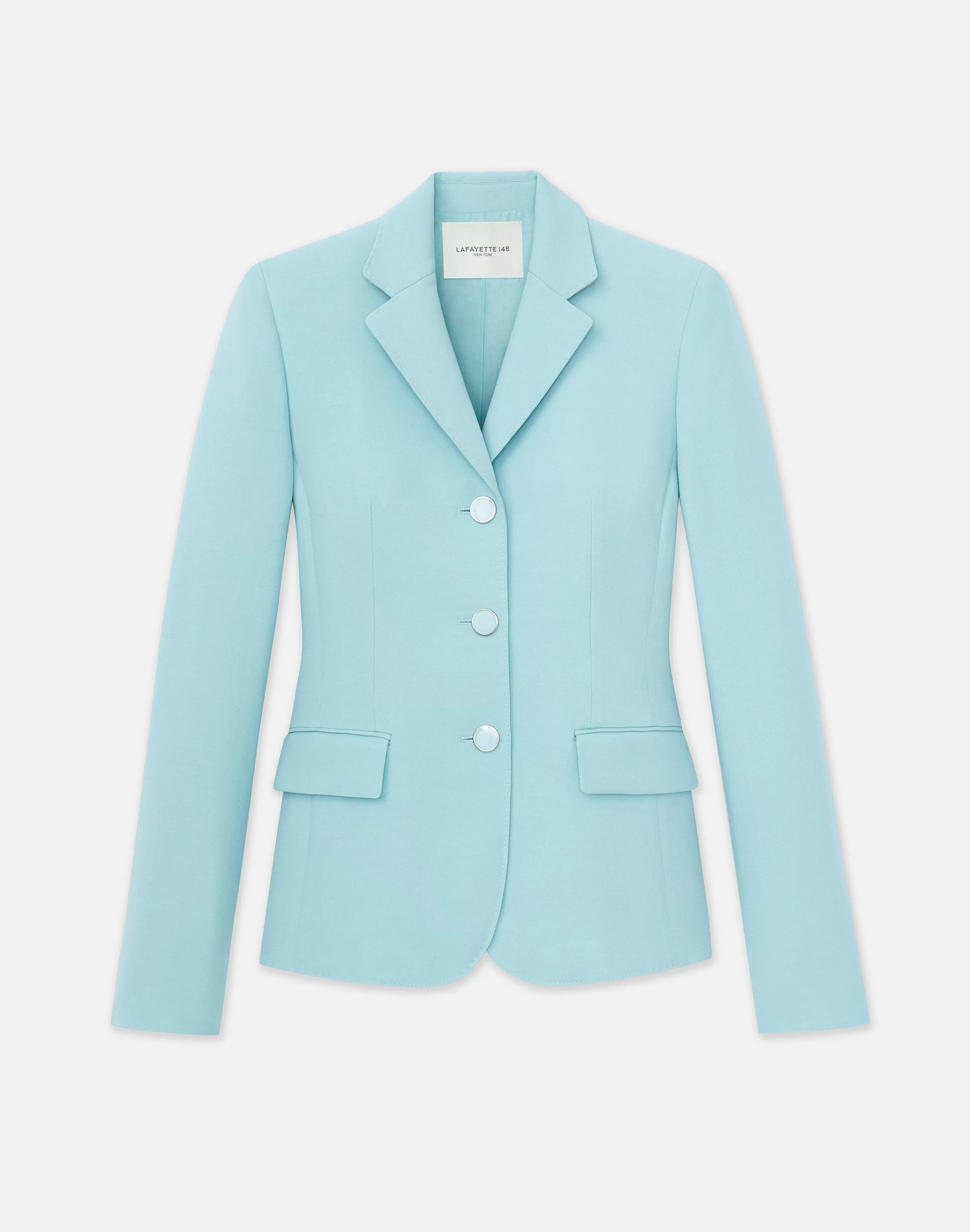 Wool-Silk Crepe Academy Blazer<Lafayette 148 New York Clearance