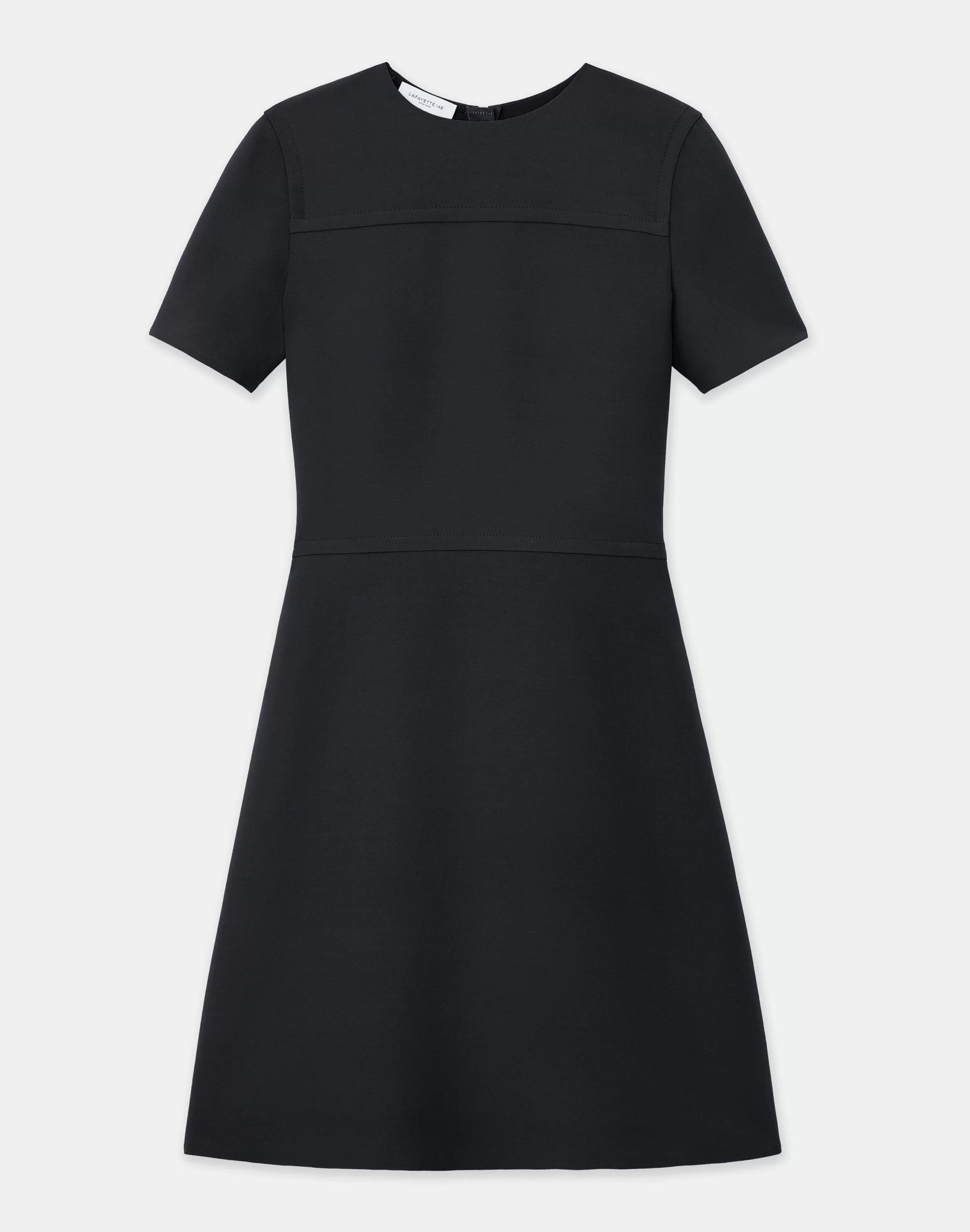 Wool-Silk Crepe A-Line Dress<Lafayette 148 New York Shop