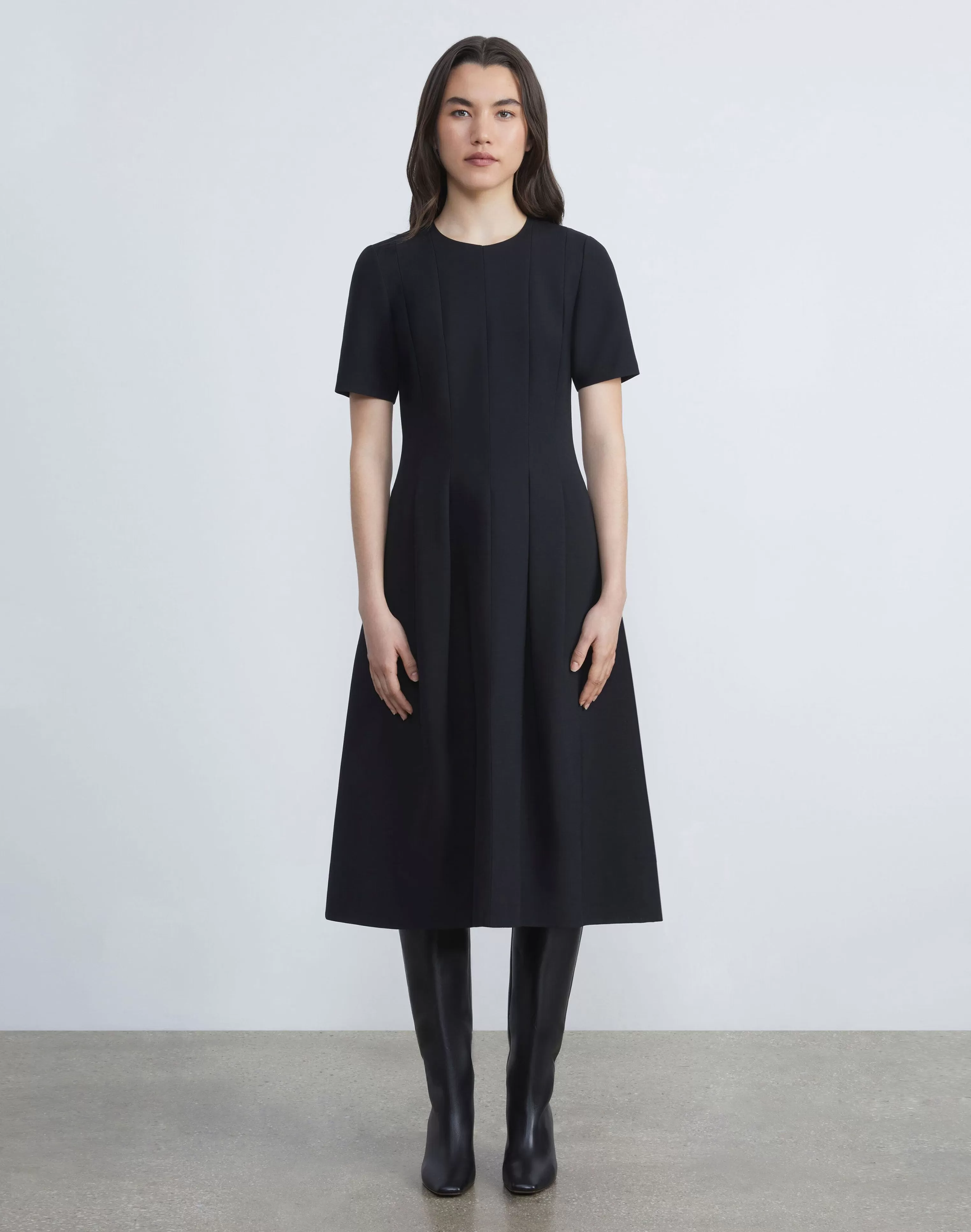 Wool-Silk Crepe Dress<Lafayette 148 New York Shop