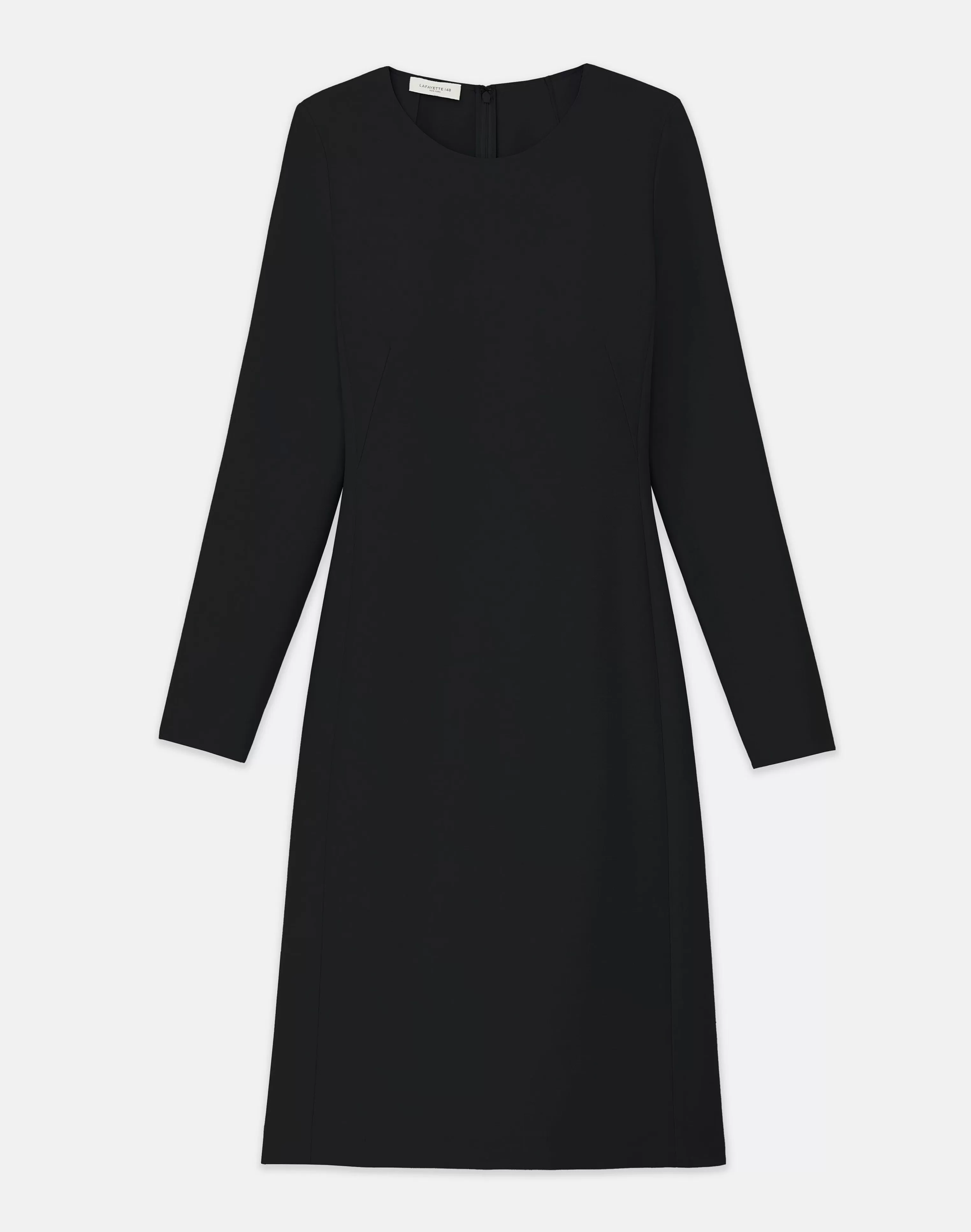 Wool-Silk Crepe Long Sleeve Sheath Dress<Lafayette 148 New York Sale