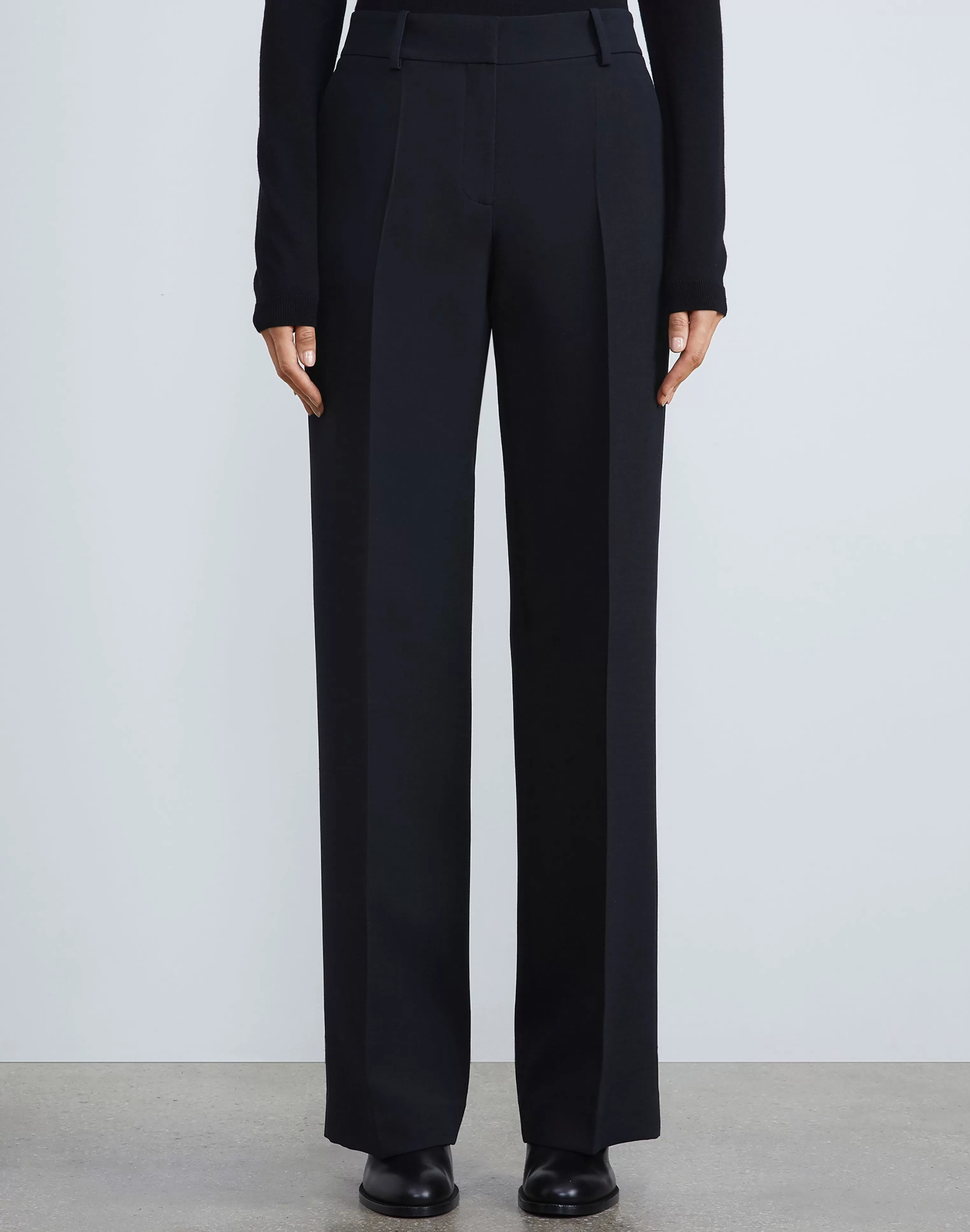 Wool-Silk Crepe Sullivan Pant<Lafayette 148 New York Online