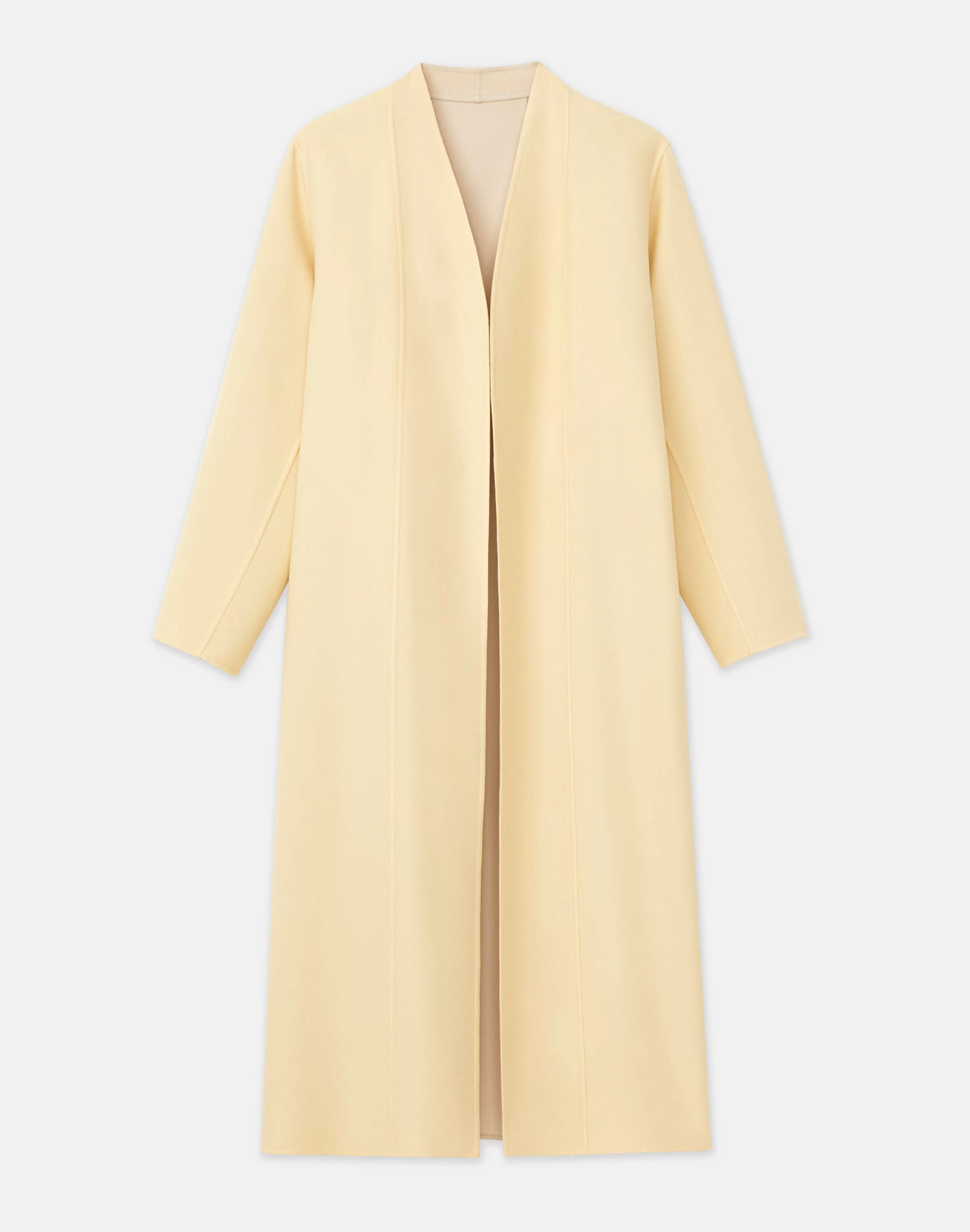 Wool-Silk Double Face Reversible Open Front Coat<Lafayette 148 New York Shop